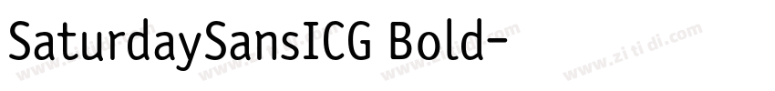 SaturdaySansICG Bold字体转换
